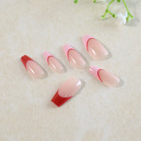 Elegant Nude Glossy Artificial Nail Tips fake nails (24 Pc Set)
