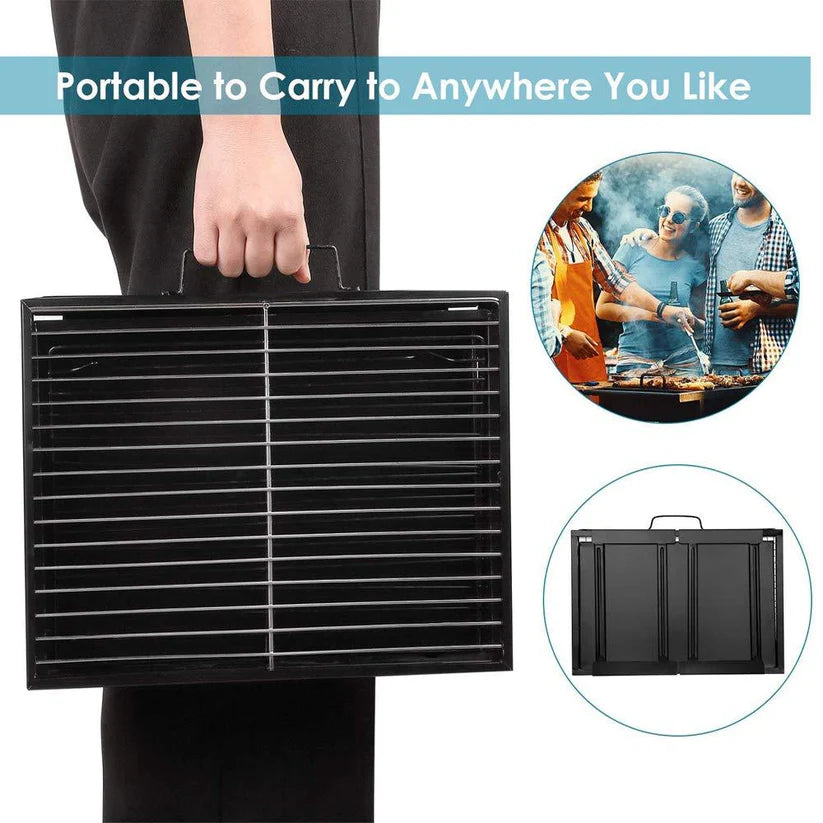 Foldable Portable Charcoal BBQ Grill – Easy Outdoor Cooking for Parties, Picnics & Camping