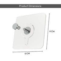 Transparent Photo Frame Wall Hooks (Heavy Duty, Waterproof & Reusable, 10-Pack)