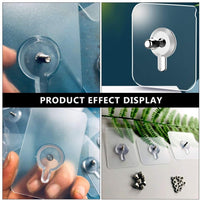 Heavy Duty Sticker Bolt Screw Wall Hooks (Waterproof & Reusable, 10-Pack)